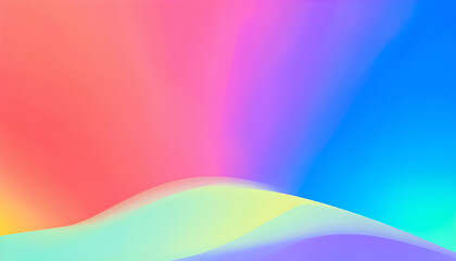 Naklejka premium Vibrant Gradient Spectrum: Abstract Digital Artwork Featuring Smooth Color Transitions Ideal for Copy Space, Text, and Graphic Design, Offering a Dynamic, Energetic Visual Resource for Modern Projects