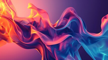 Obraz premium Mesmerizing Abstract Fluid Motion With Vibrant Color Gradients and Swirling Patterns