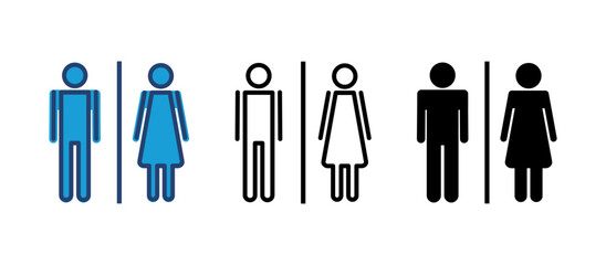 Toilet icon vector. restrooms icon vector. bathroom sign. wc, lavatory