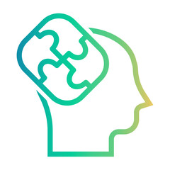 autism Line Gradient Icon