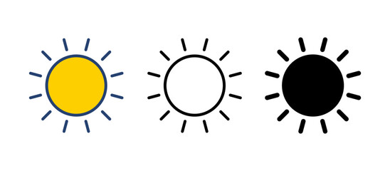 Sun icon vector. Brightness Icon vector