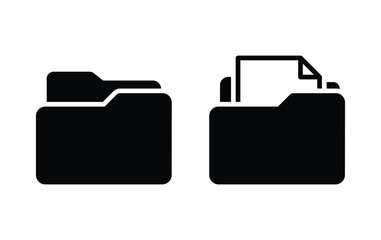 Folder icon, File folder sign vector
