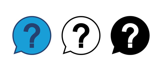 Question icon vector. question mark icon vector.