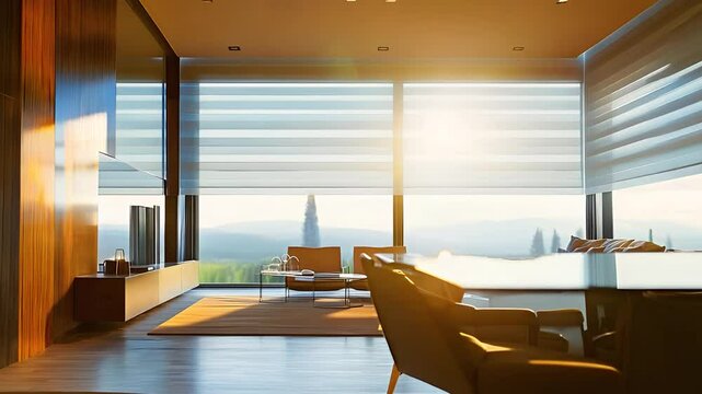  Luxurious Living Room with Large Windows and Scenic View