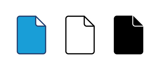 Document icon vector. Paper icon. File Icon