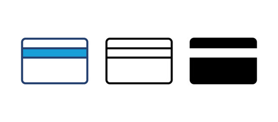 Credit card icon vector. Credit card payment icon vector