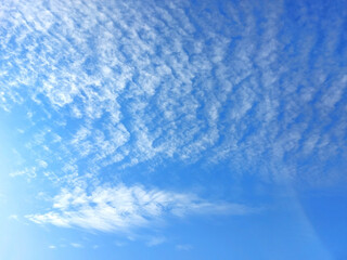 gentle white clouds in the blue sky