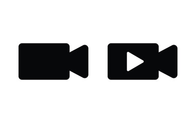 Video icon, camera video sign vector