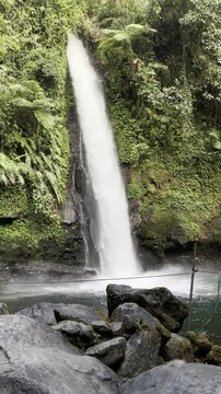 sawer waterfall in the forest west java 