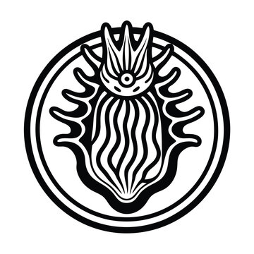 recommend clip art: nudibranch sea animal vector logo design