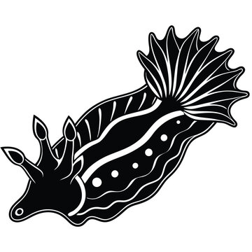 recommend clip art: nudibranch sea animal vector logo design