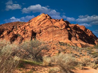 Red Rock View While Hiking in Red Cliffs National Conservation Area near St. George Utah.