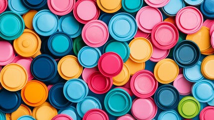 Colorful Plastic Caps for Creative Kid's Crafting