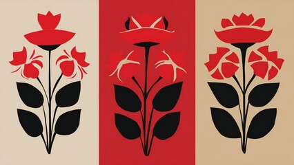 red and white tulips