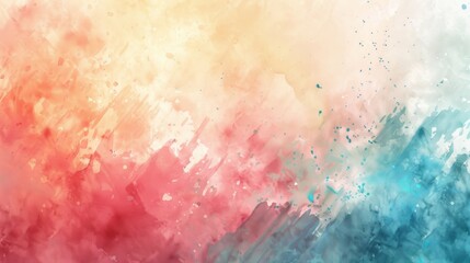 Fototapeta premium Vibrant Abstract Digital Painting with Colorful Splashes and Fluid Brushstrokes