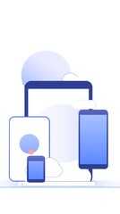 multiple device screens mockup displaying website design on each device against a clean white background.