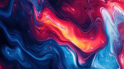 Fototapeta premium Abstract Swirling Paint in Vibrant Colors