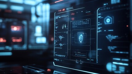 A privacy-focused interface showing VPN connections, secure encryption, and blocked third-party tracking attempts.
