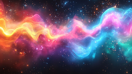 Obraz premium Abstract cosmic background with swirling nebulae.