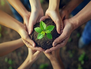 A team of professionals discussing sustainable business practices, focusing on minimizing environmental impact and promoting green initiatives.