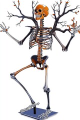 Skeleton with Branches Growing from its Body