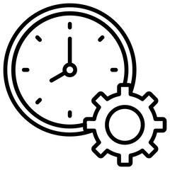 Clock Icon Outline Icon