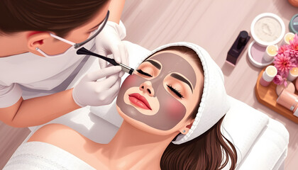 An illustration of Clay Mask Benefits: Spa Experience