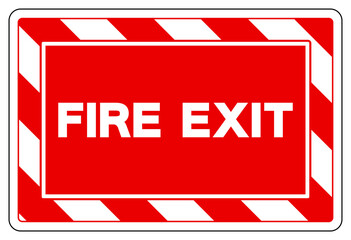 Fire Exit Symbol Sign, Vector Illustration, Isolate On White Background Label. EPS10