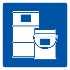 Paint Drum Area Symbol Sign,Vector Illustration, Isolated On White Background Label. EPS10