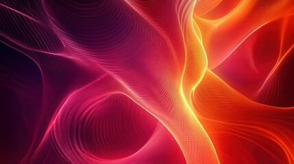 Obraz premium Abstract Swirling Pattern in Red and Orange Hues