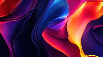 Obraz premium Abstract Colorful Wavy Pattern Background