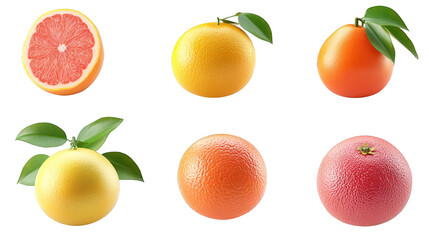 Colorful Grapefruit Collage with Glitch Effect