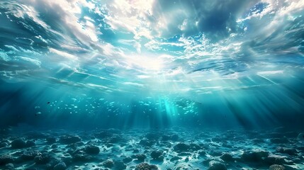 Ocean Under water. Background. Wallpaper