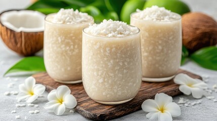Refreshing Coconut Jelly in Elegant Setting