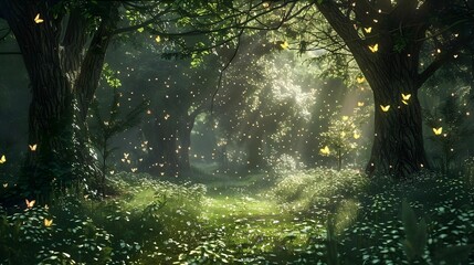 Forest. Background. Wallpaper