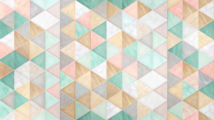 Fototapeta premium Abstract Geometric Pattern with Pastel and Earthy Tones, Creating a Unique and Modern Background for Design Projects