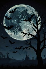 Fototapeta premium halloween night background