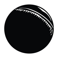 PrintCricket ball silhouette vector