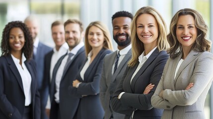 Fototapeta premium Diverse Team of Professionals in Modern Office Setting