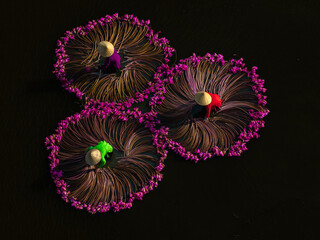 Harvesting water lilies in the floating season on Moc Hoa field, Long An.  shot in Moc Hoa, Long An...