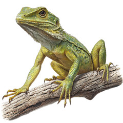 Obraz premium Colorful Lizard Line Drawing on a Natural Background