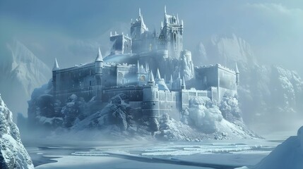 Snowed Castle. Wallpaper. Wallpaper