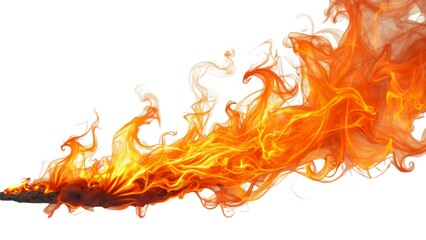 fire flames on white background