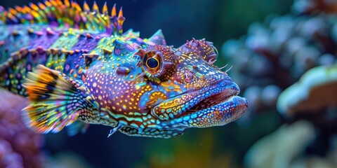 Flathead fish from the Platycephalidae family of bony fishes