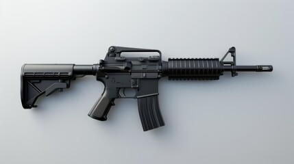 Minimalist 3D Render of Airsoft Rifle