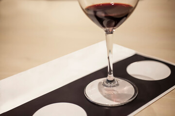 Close-Up of Red Wine Glass for Tasting Event