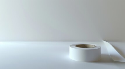 Minimalist Design with Clean Duct Tape Roll on Surface