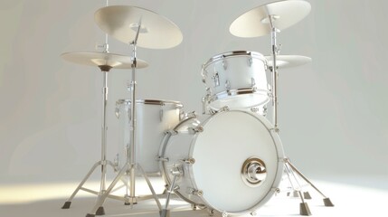 Minimalist 3D Electronic Drum Set Design
