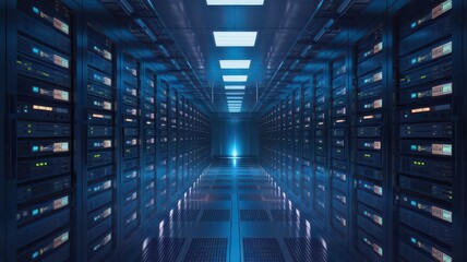 Obraz premium Server Room Interior.