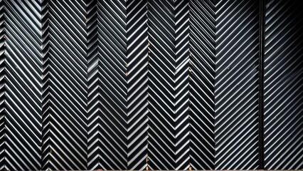 Metallic Black Texture with Corrugated Steel Sheet Background